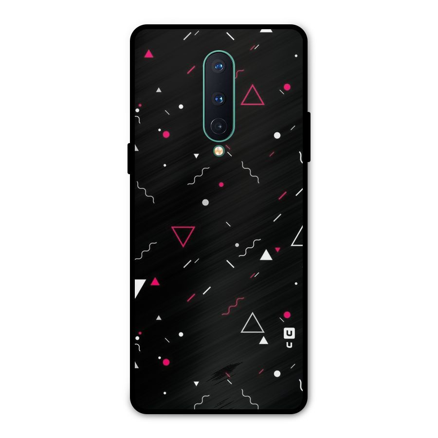 Dark Shapes Design Metal Back Case for OnePlus 8