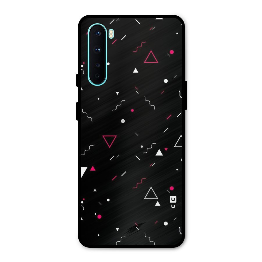 Dark Shapes Design Metal Back Case for OnePlus Nord