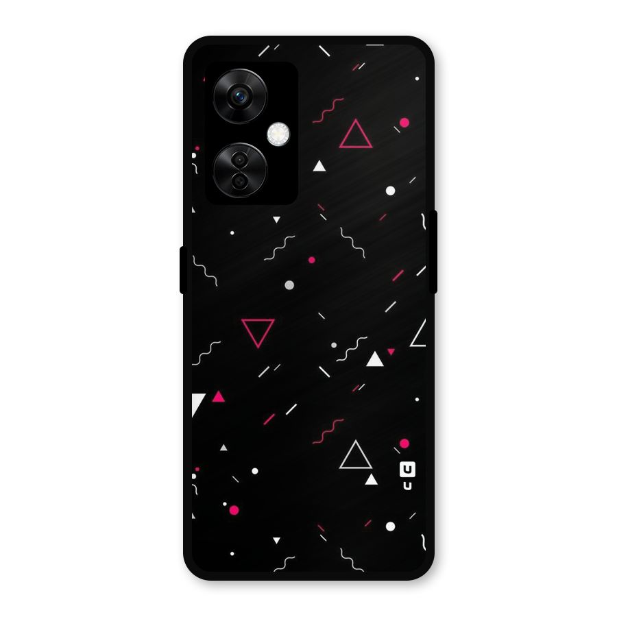 Dark Shapes Design Metal Back Case for OnePlus Nord CE 3 Lite