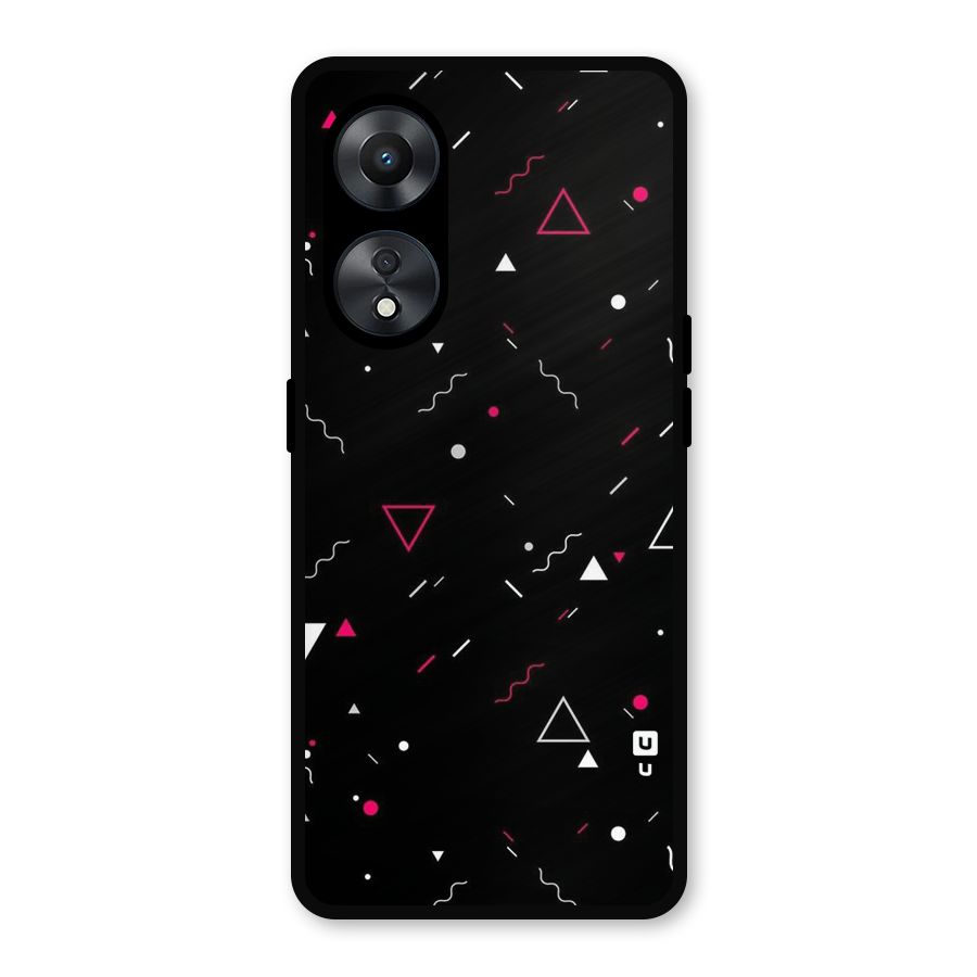 Dark Shapes Design Metal Back Case for Oppo A78