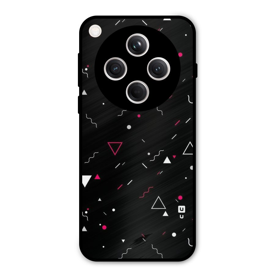 Dark Shapes Design Metal Back Case for Oppo Find X8