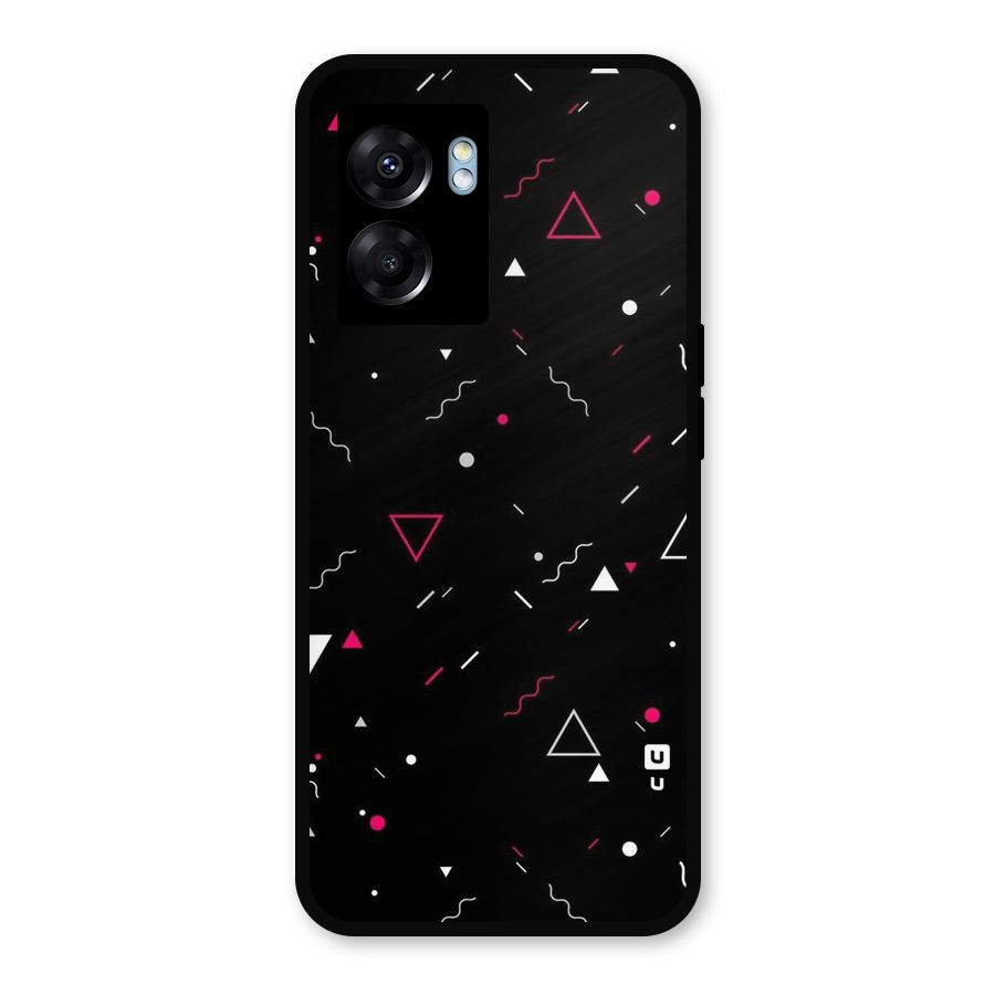 Dark Shapes Design Metal Back Case for Oppo K10 (5G)