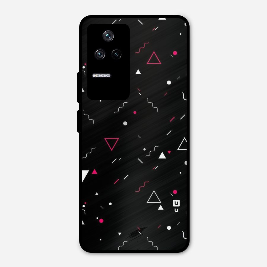 Dark Shapes Design Metal Back Case for Poco F4 5G
