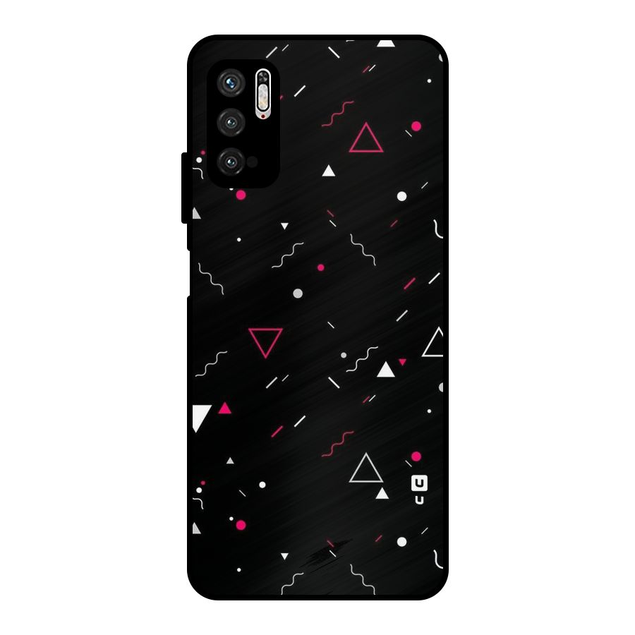 Dark Shapes Design Metal Back Case for Poco M3 Pro 5G
