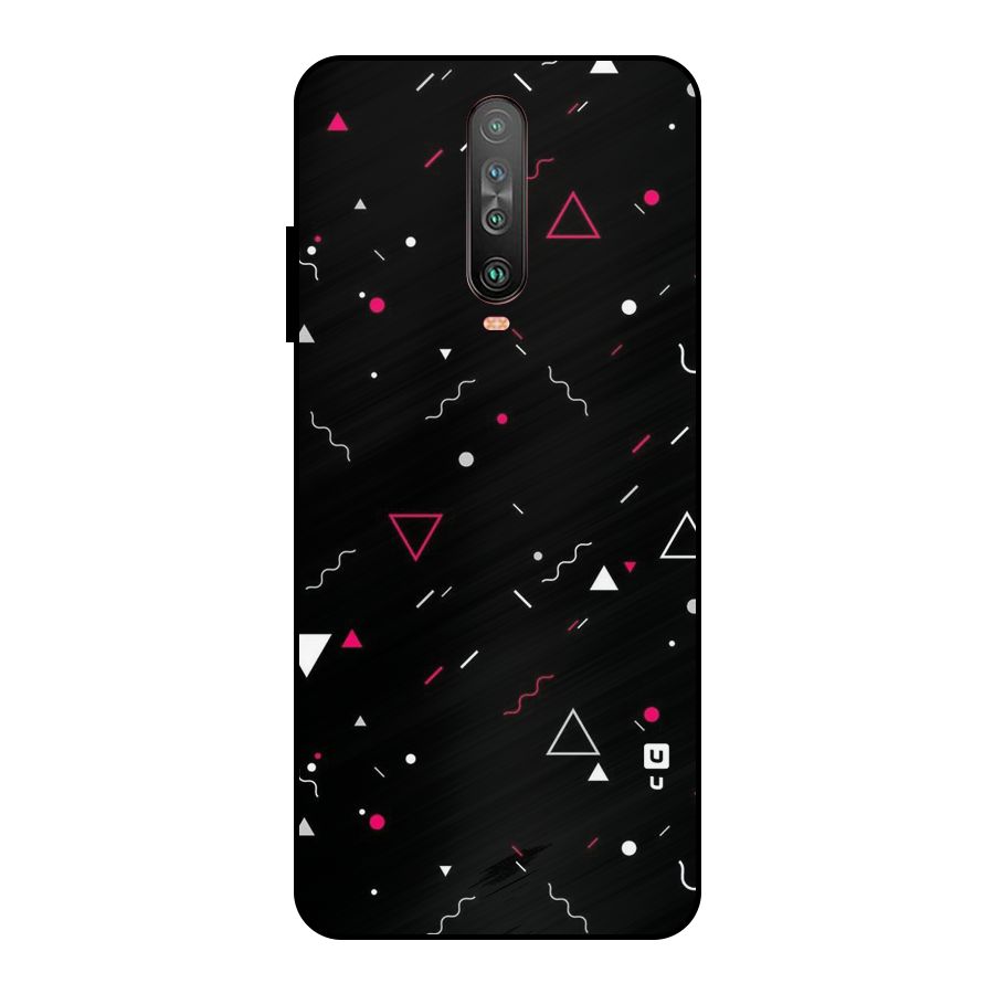 Dark Shapes Design Metal Back Case for Poco X2