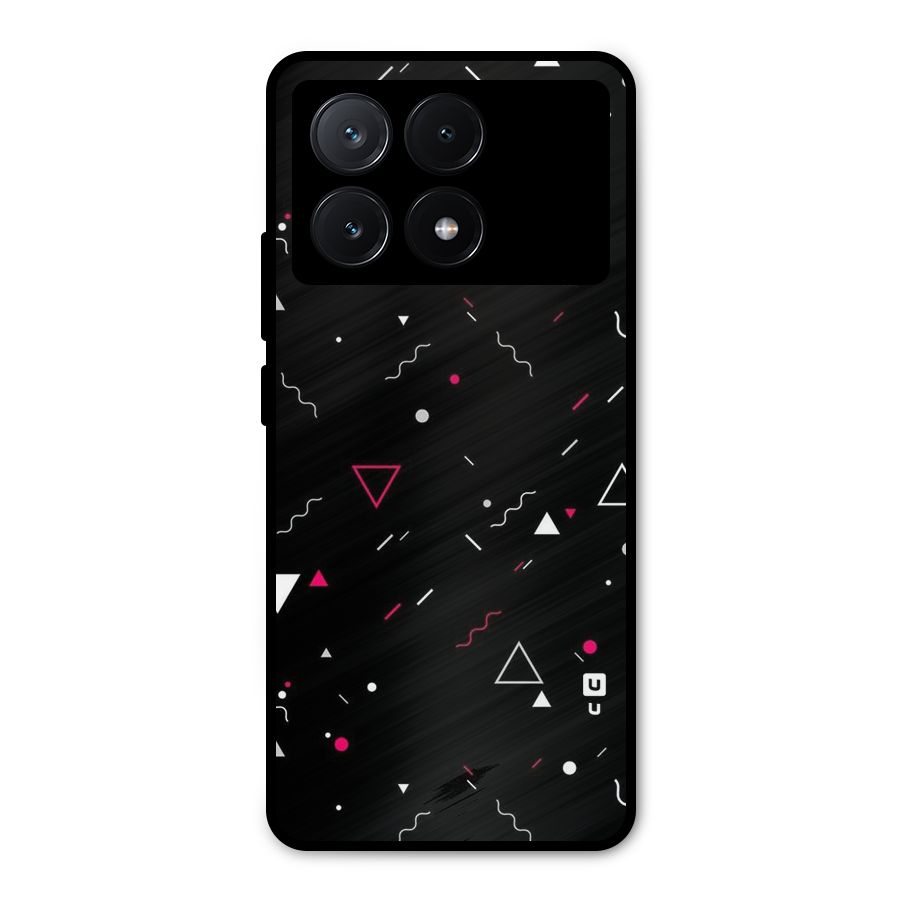 Dark Shapes Design Metal Back Case for Poco X6 Pro