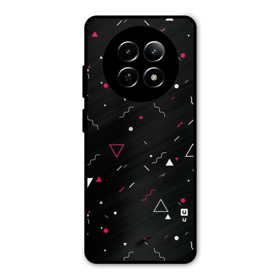 Dark Shapes Design Metal Back Case for Realme 12 5G