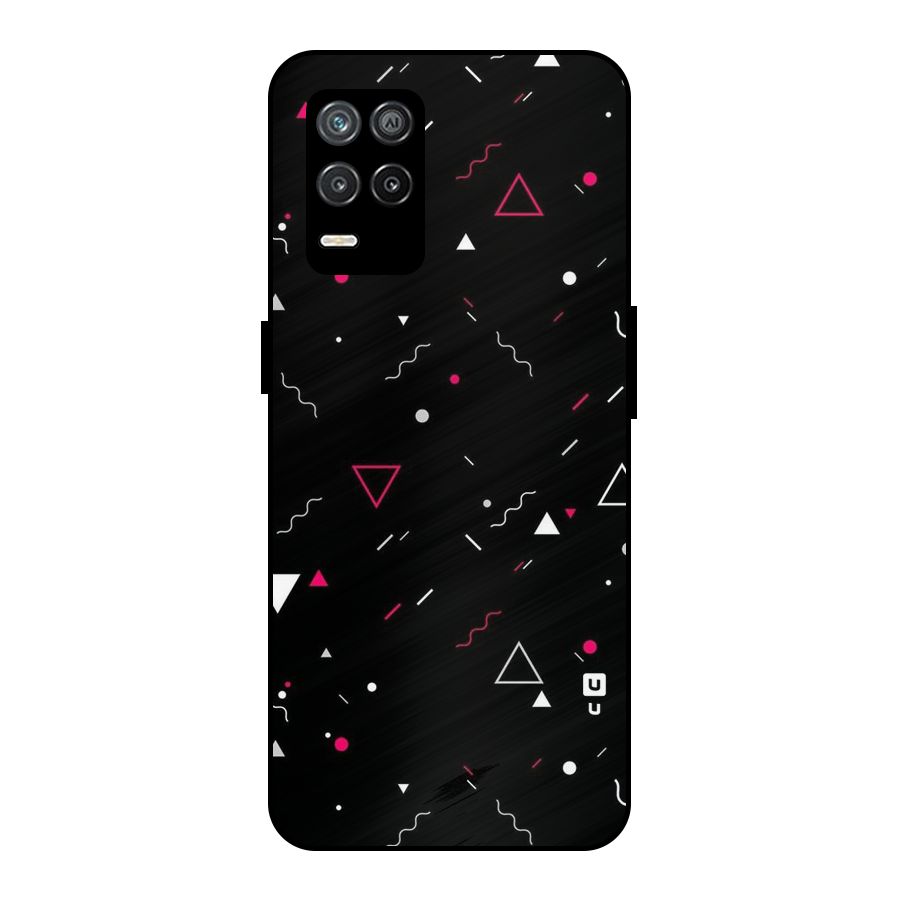 Dark Shapes Design Metal Back Case for Realme 8 5G