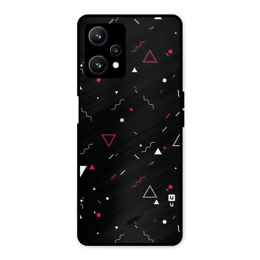 Dark Shapes Design Metal Back Case for Realme 9 Pro 5G