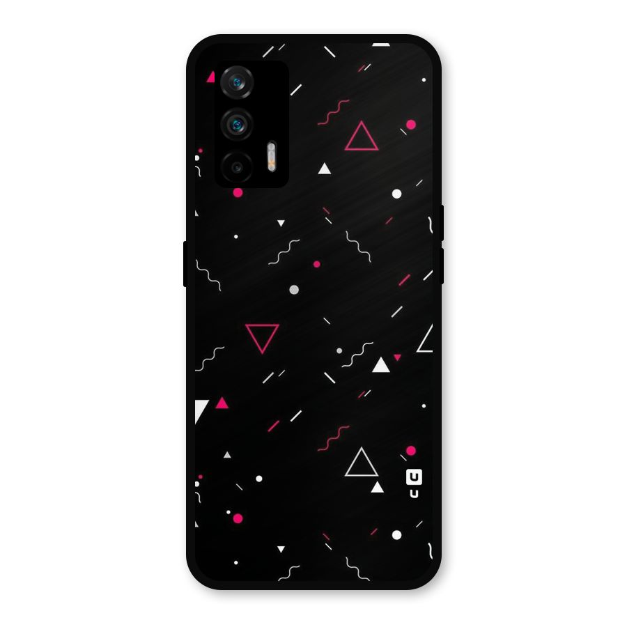 Dark Shapes Design Metal Back Case for Realme GT 5G
