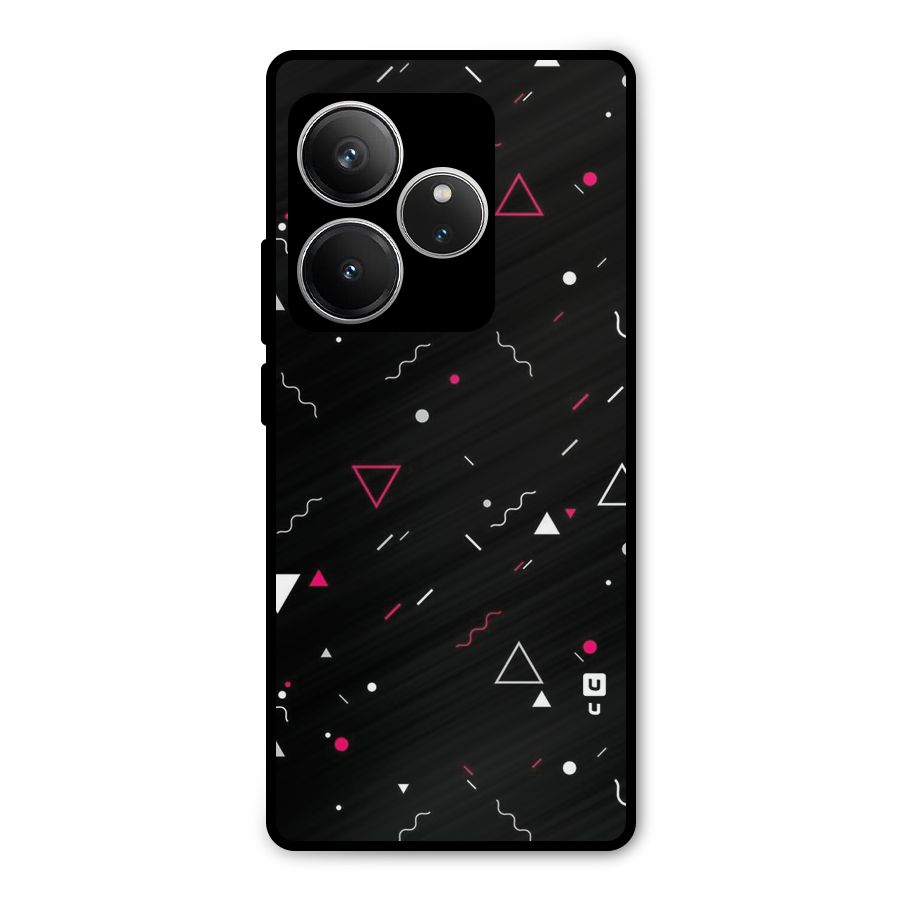 Dark Shapes Design Metal Back Case for Realme GT 6