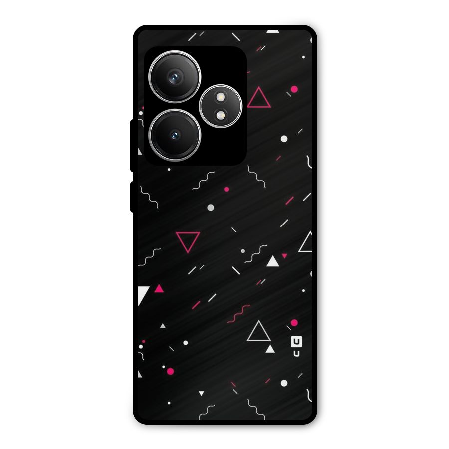 Dark Shapes Design Metal Back Case for Realme GT 6T