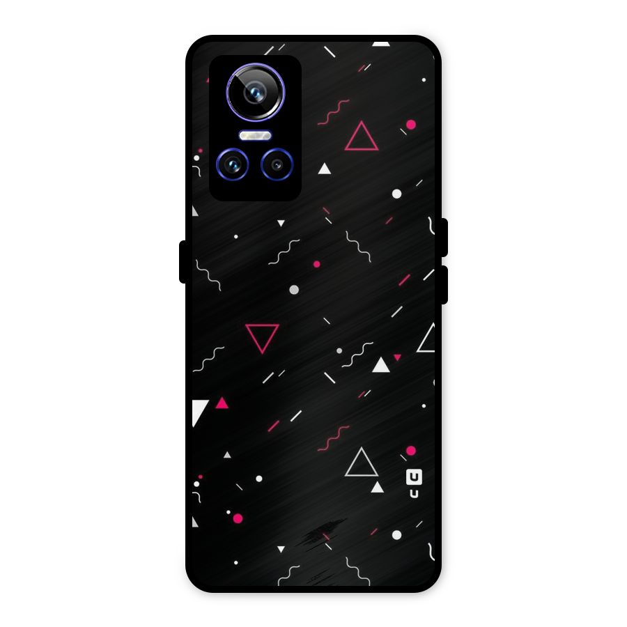 Dark Shapes Design Metal Back Case for Realme GT Neo 3