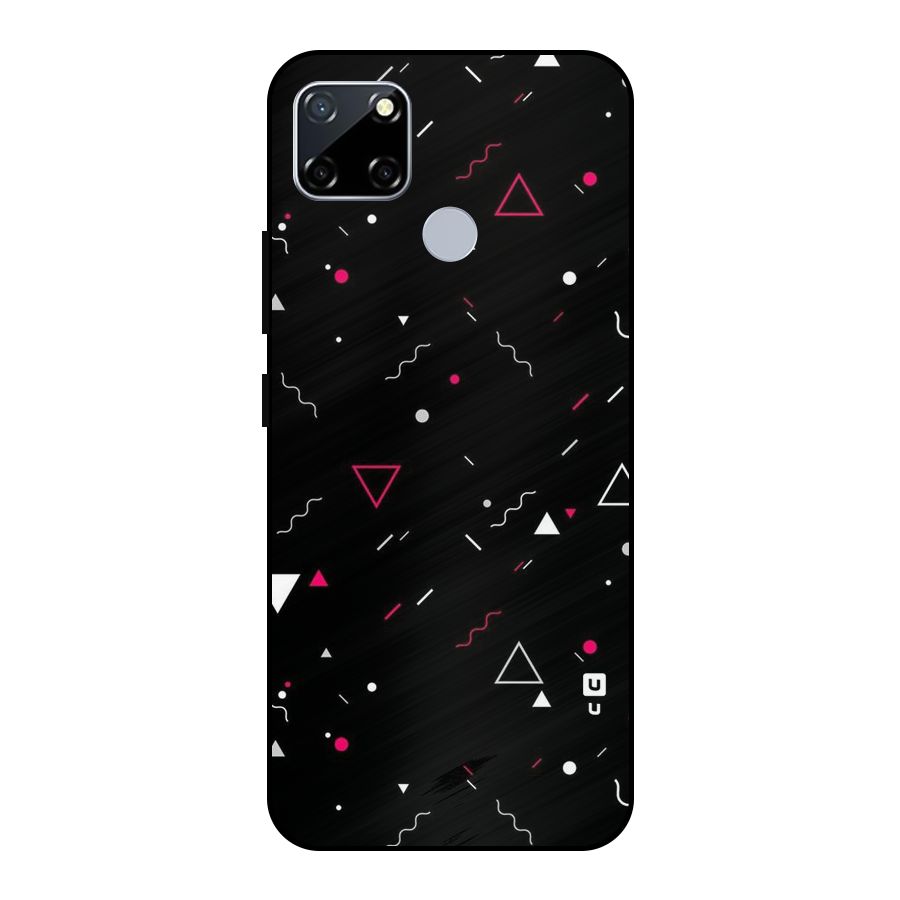 Dark Shapes Design Metal Back Case for Realme Narzo 20
