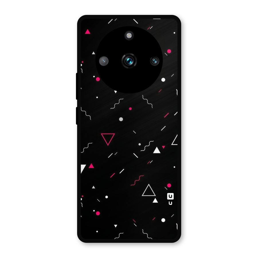 Dark Shapes Design Metal Back Case for Realme Narzo 60 Pro