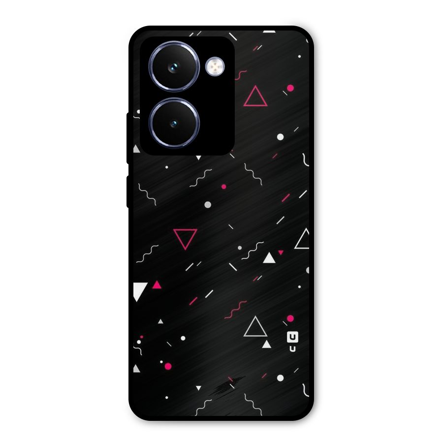 Dark Shapes Design Metal Back Case for Realme P3 Ultra