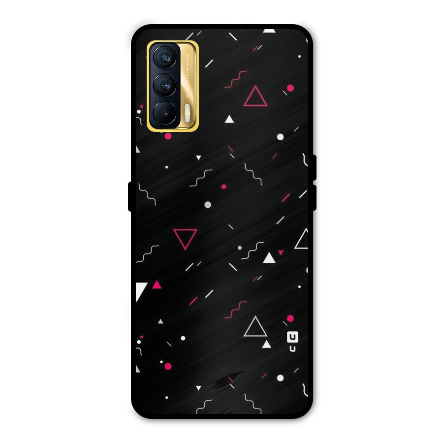 Dark Shapes Design Metal Back Case for Realme X7