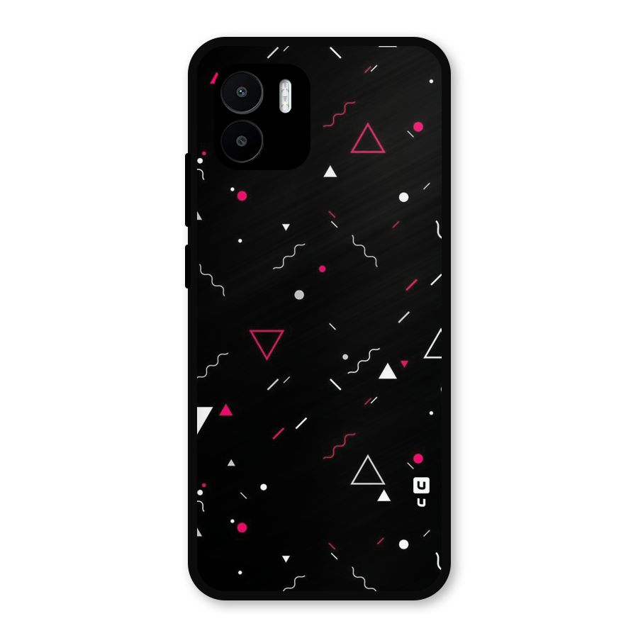 Dark Shapes Design Metal Back Case for Redmi A2