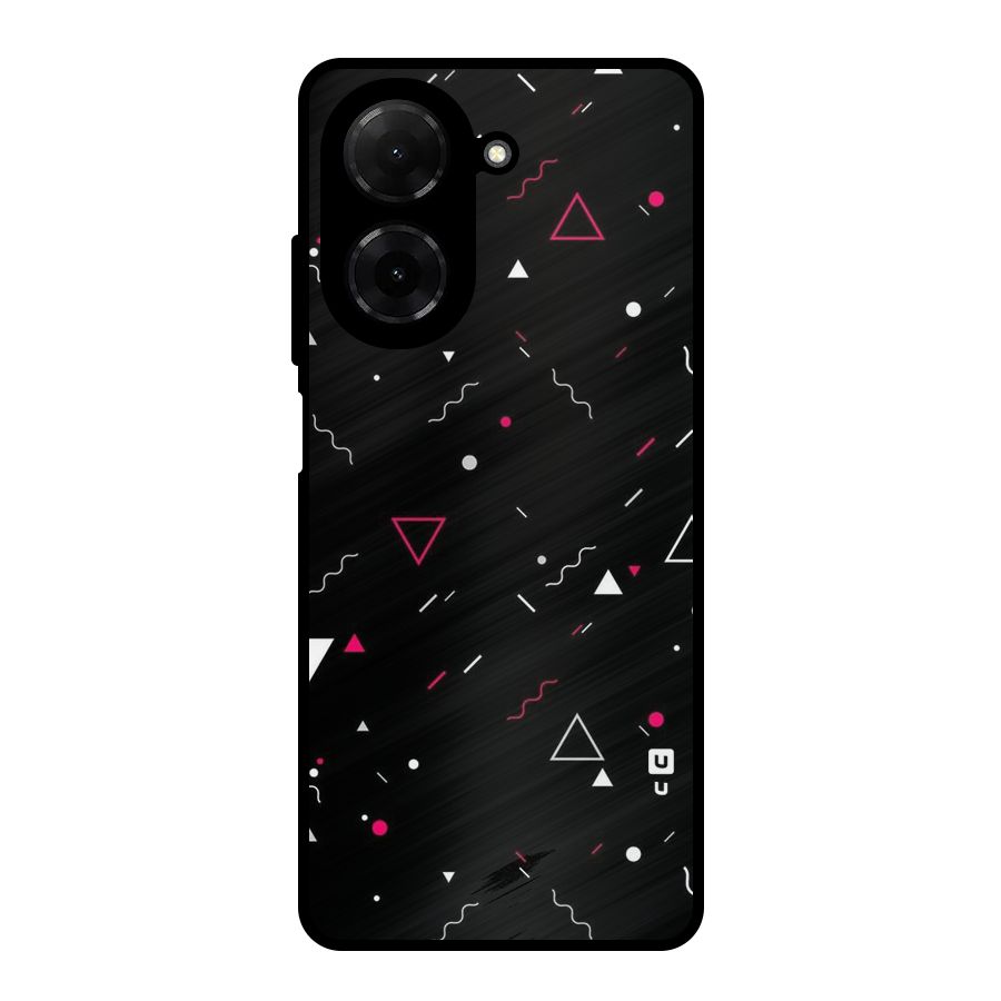 Dark Shapes Design Metal Back Case for Redmi A5 4G