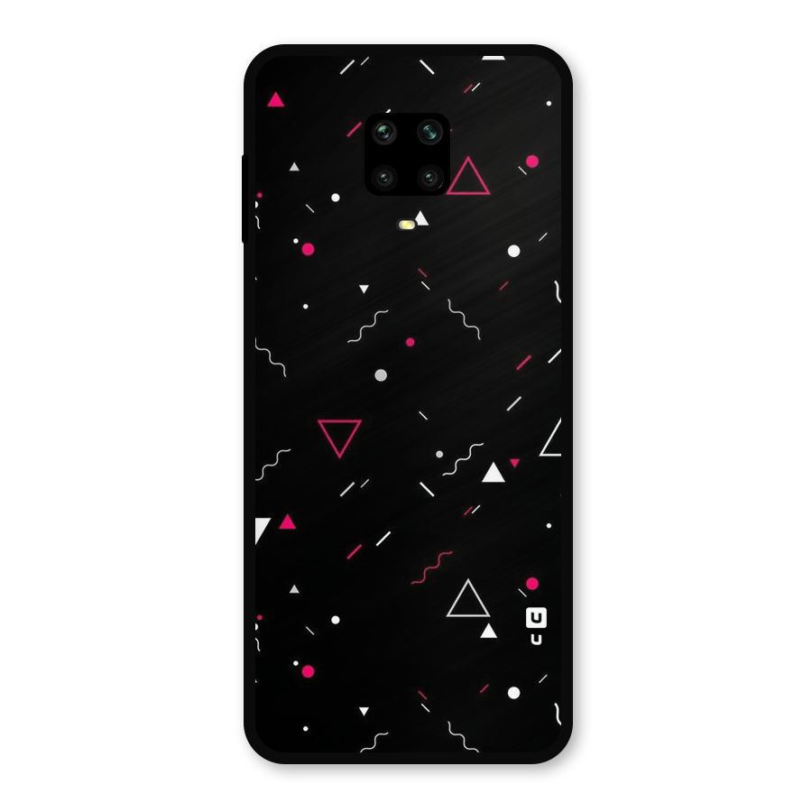 Dark Shapes Design Metal Back Case for Redmi Note 10 Lite