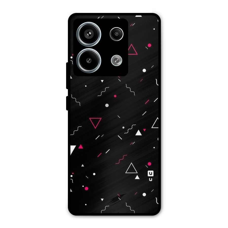 Dark Shapes Design Metal Back Case for Redmi Note 13 Pro 5G