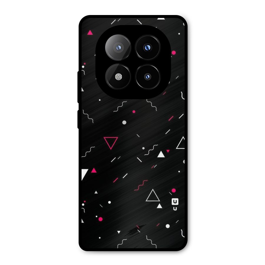 Dark Shapes Design Metal Back Case for Redmi Note 14 Pro Plus 5G