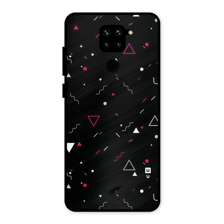 Dark Shapes Design Metal Back Case for Redmi Note 9