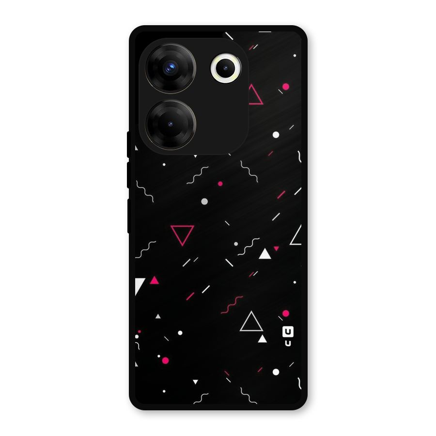 Dark Shapes Design Metal Back Case for Tecno Camon 20