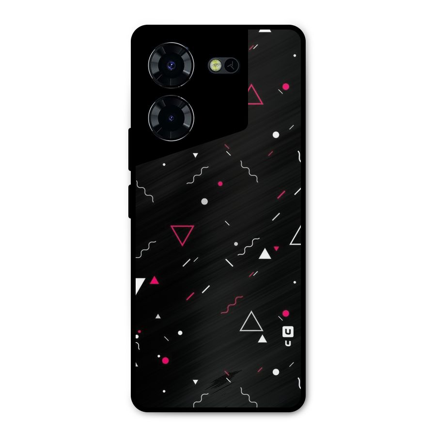 Dark Shapes Design Metal Back Case for Tecno Pova 5 Pro 5G