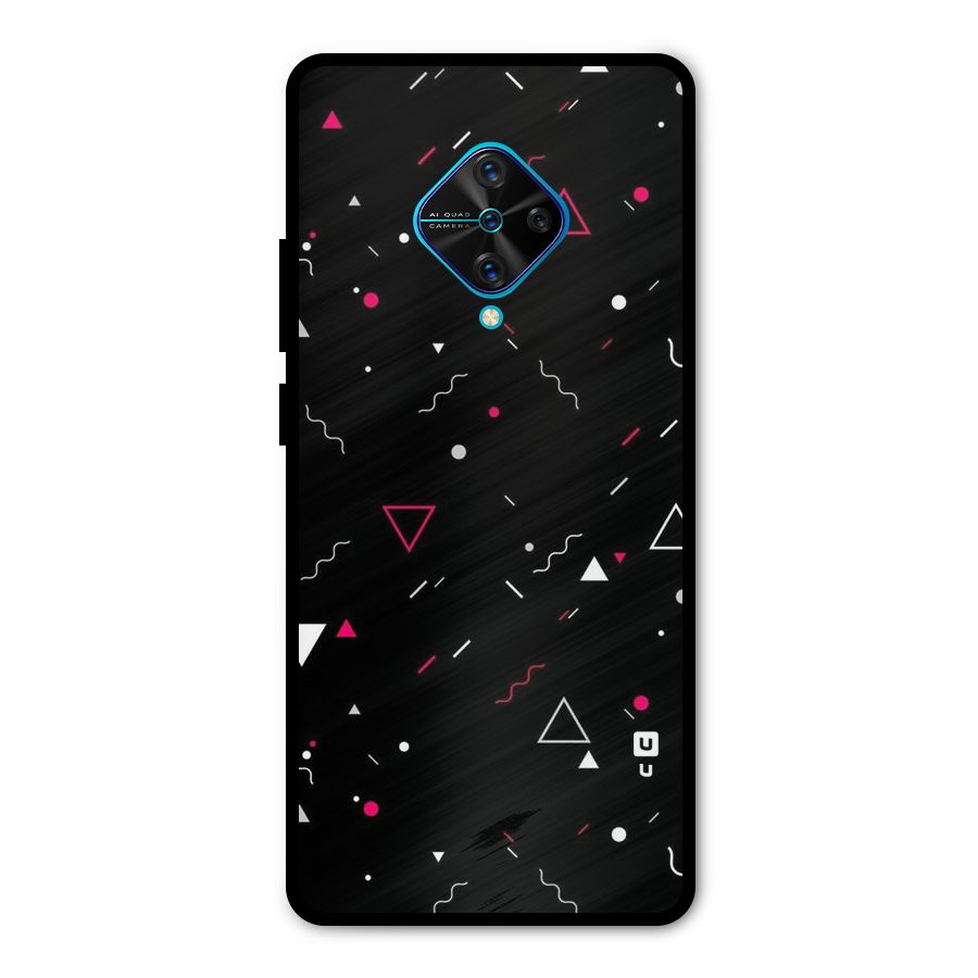 Dark Shapes Design Metal Back Case for Vivo S1 Pro