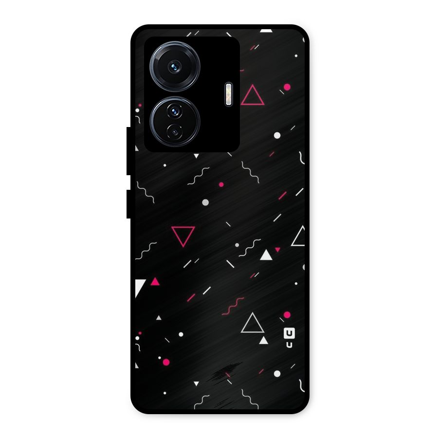 Dark Shapes Design Metal Back Case for Vivo T1 Pro