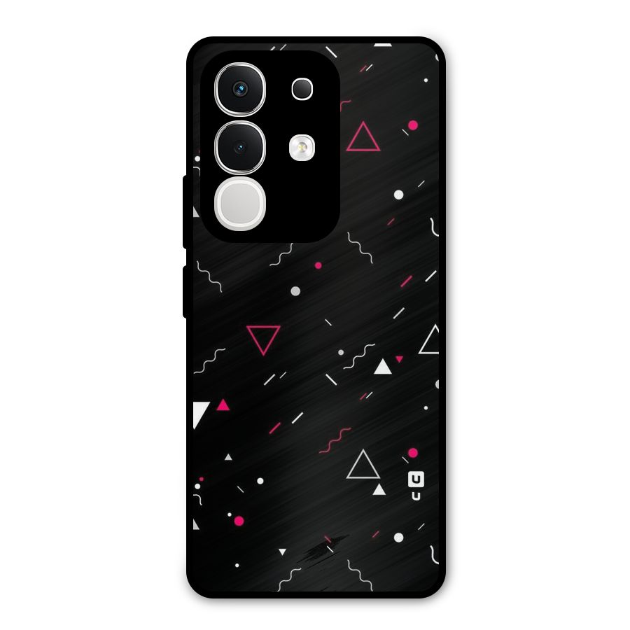 Dark Shapes Design Metal Back Case for Vivo T4x