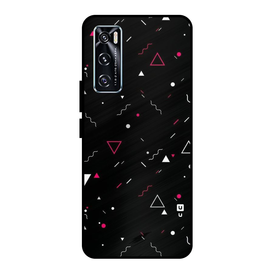 Dark Shapes Design Metal Back Case for Vivo V20 SE