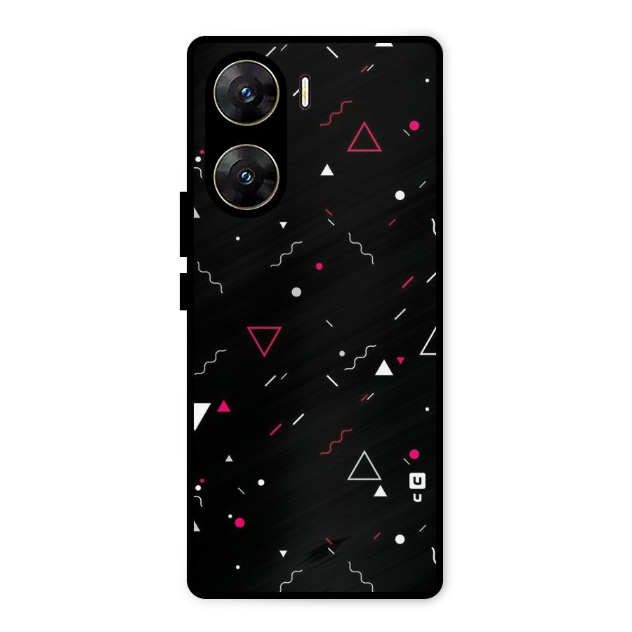 Dark Shapes Design Metal Back Case for Vivo V29e