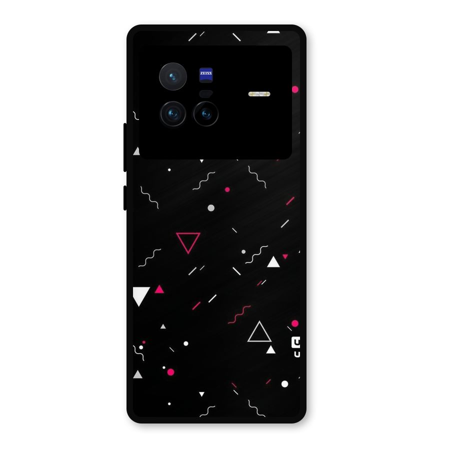 Dark Shapes Design Metal Back Case for Vivo X80