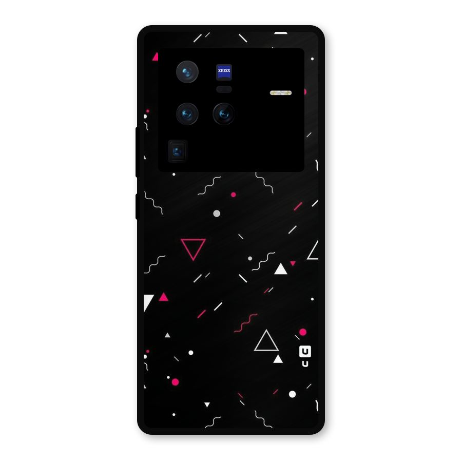 Dark Shapes Design Metal Back Case for Vivo X80 Pro