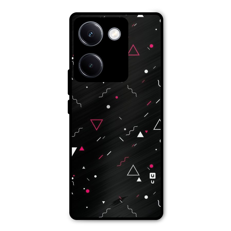 Dark Shapes Design Metal Back Case for Vivo Y300 Plus