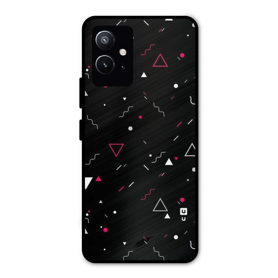 Dark Shapes Design Metal Back Case for Vivo Y75 5G