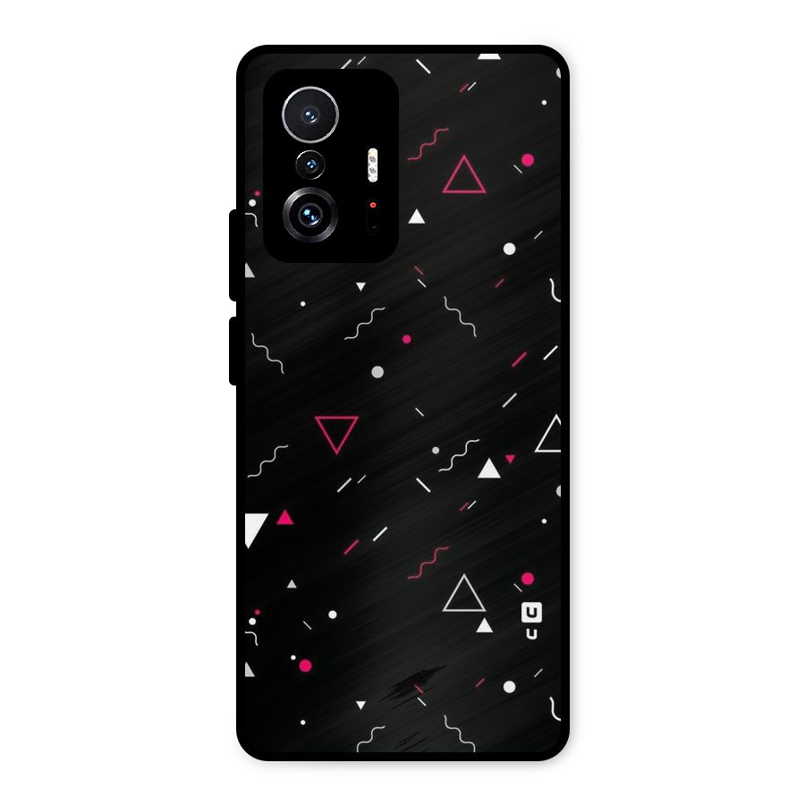 Dark Shapes Design Metal Back Case for Xiaomi 11T Pro