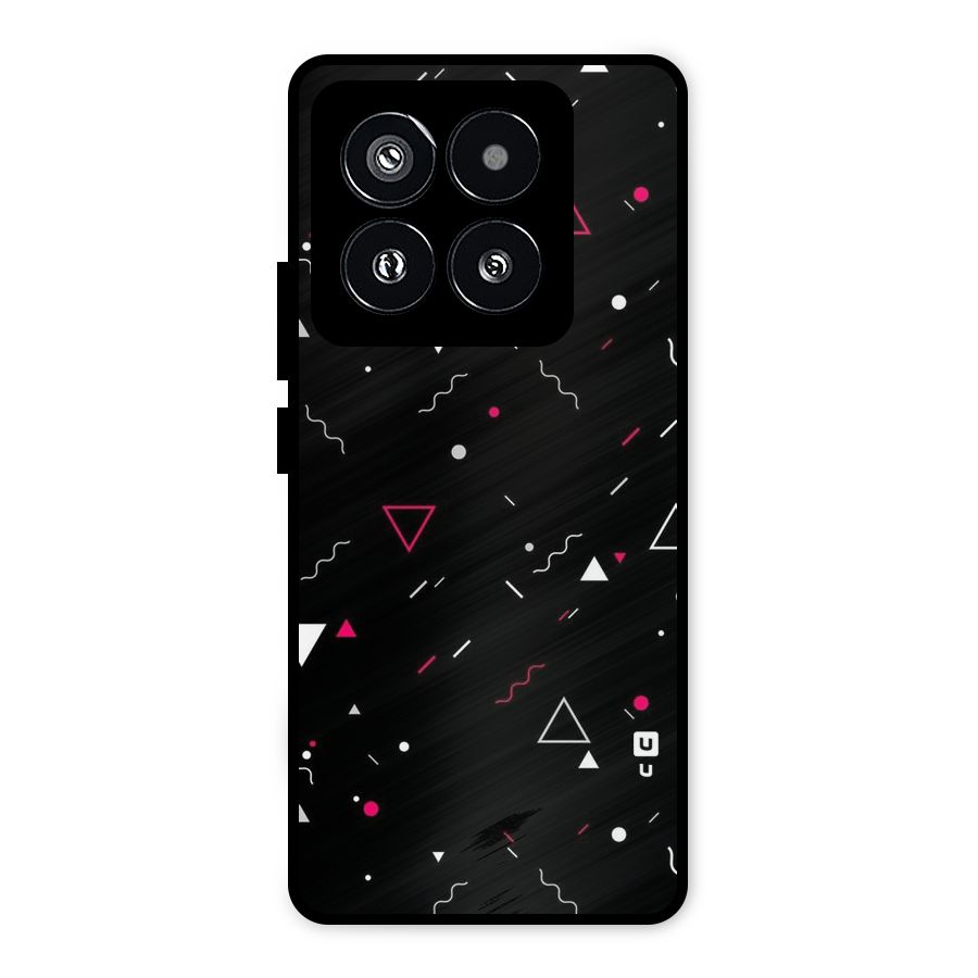 Dark Shapes Design Metal Back Case for Xiaomi 14 Pro