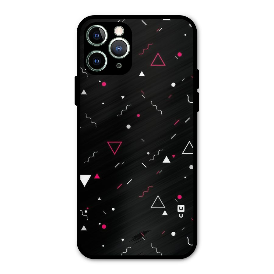 Dark Shapes Design Metal Back Case for iPhone 11 Pro Max