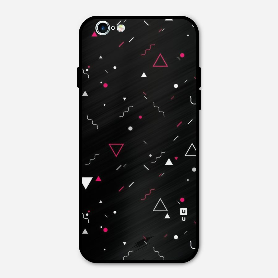 Dark Shapes Design Metal Back Case for iPhone 6 6s
