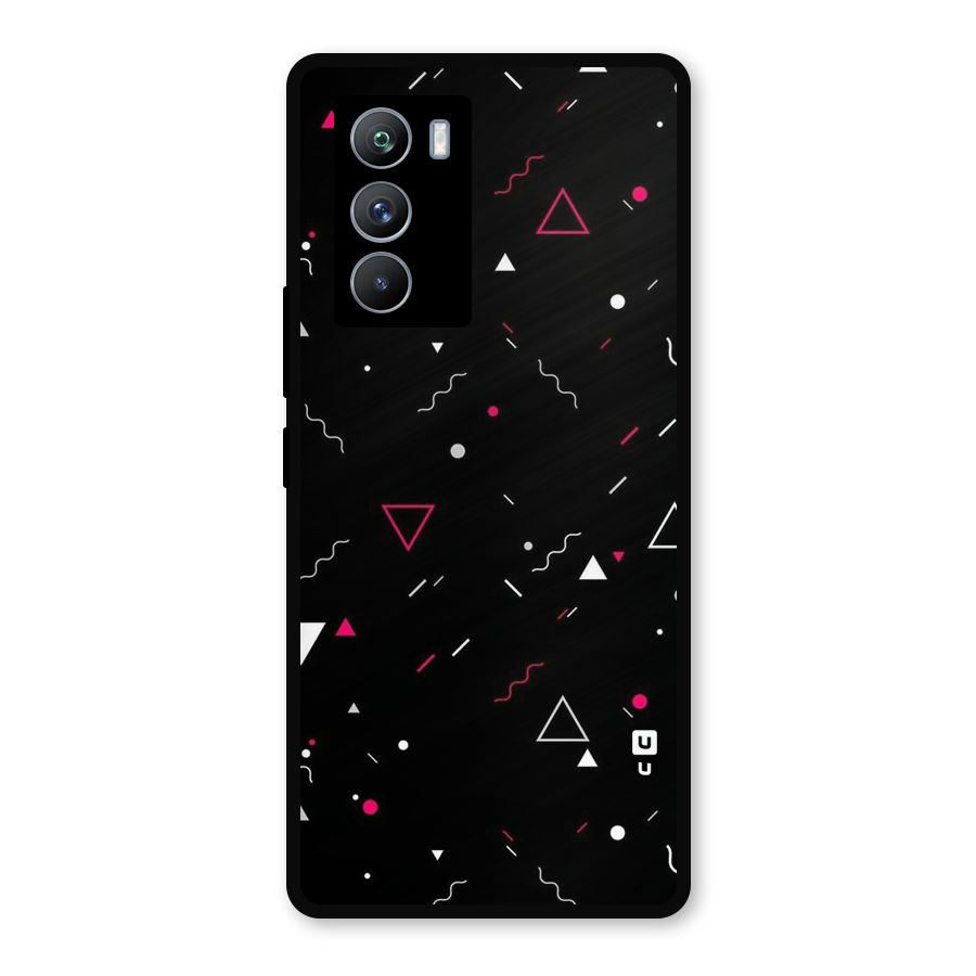 Dark Shapes Design Metal Back Case for iQOO 9 SE