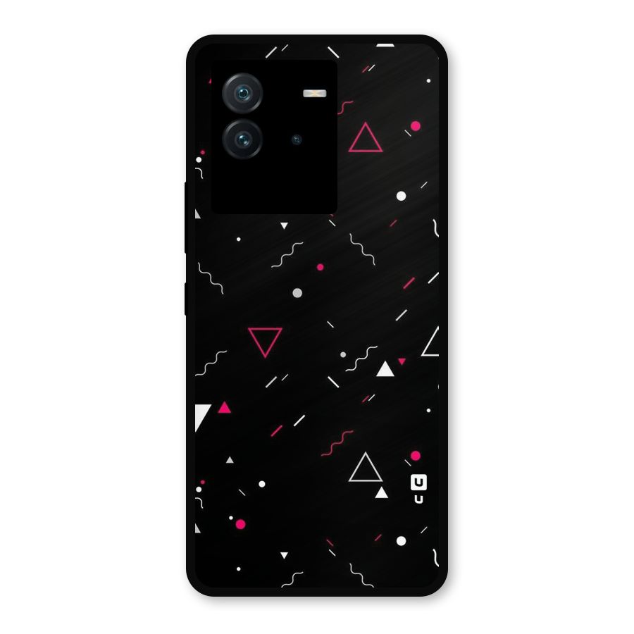 Dark Shapes Design Metal Back Case for iQOO Neo 6 5G