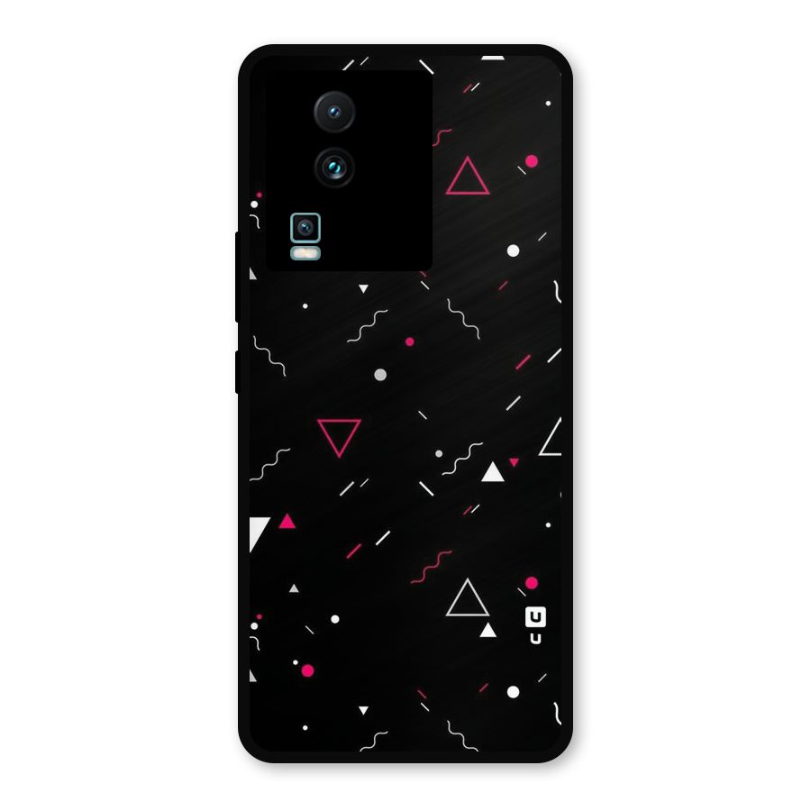 Dark Shapes Design Metal Back Case for iQOO Neo 7 Pro