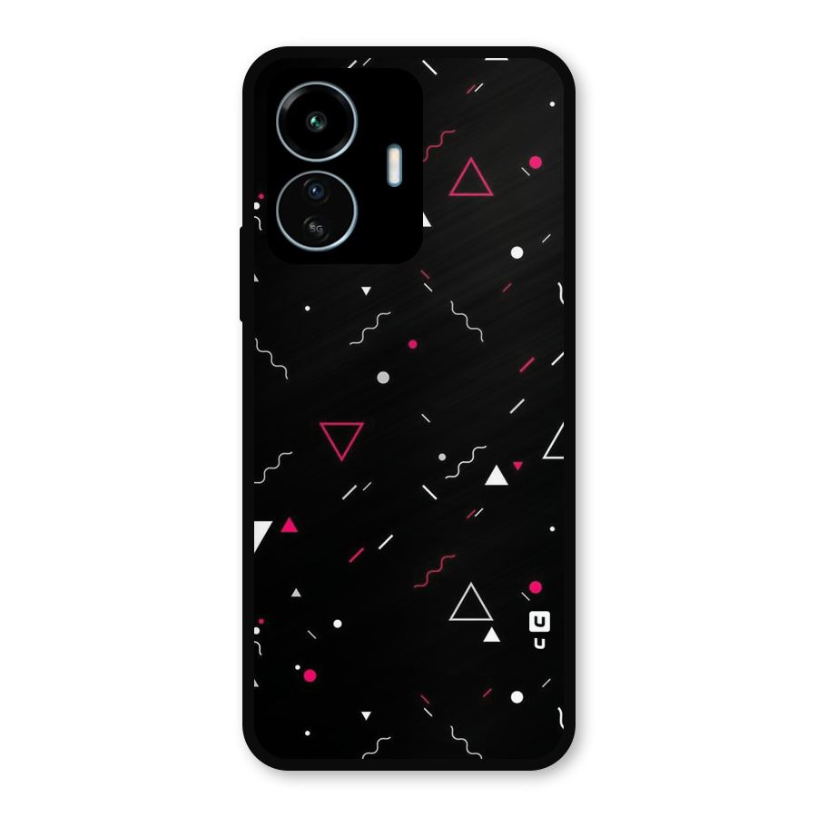 Dark Shapes Design Metal Back Case for vivo iQOO Z6 Lite 5G