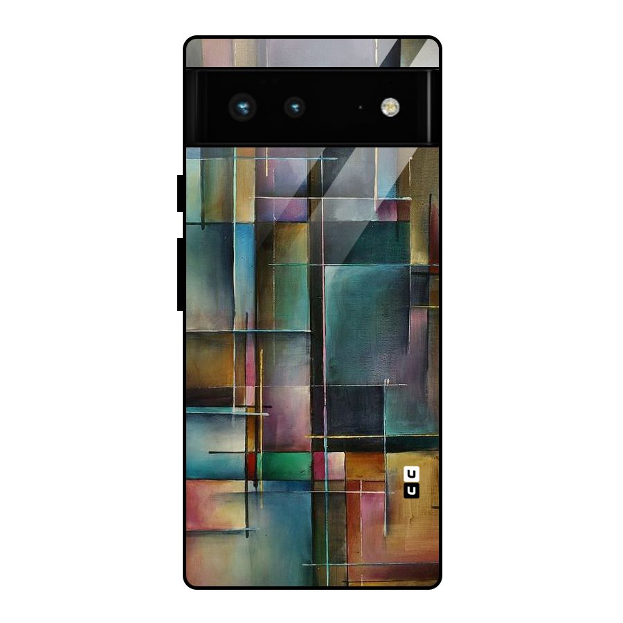 Dark Square Shapes Glass Back Case for Google Pixel 6