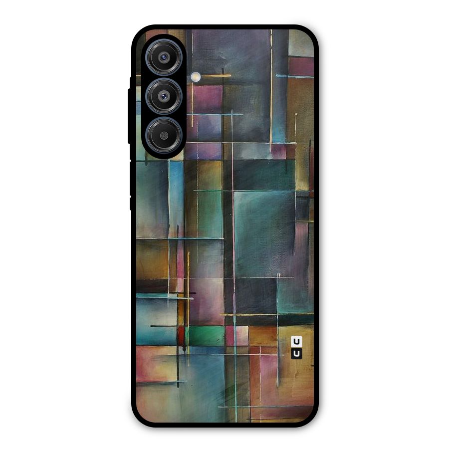 Dark Square Shapes Metal Back Case for Galaxy A16 5G