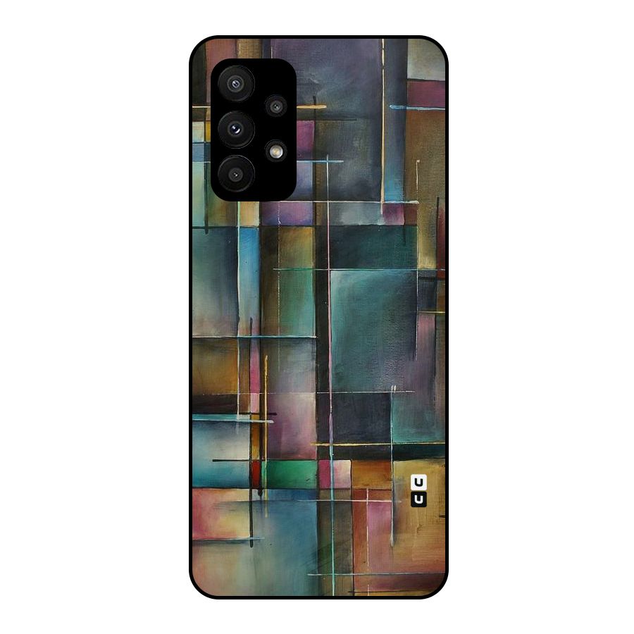 Dark Square Shapes Metal Back Case for Galaxy A23