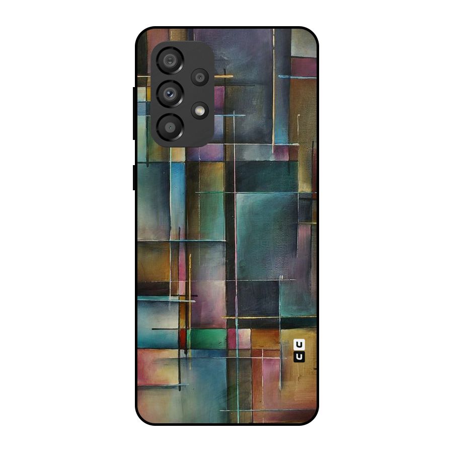 Dark Square Shapes Metal Back Case for Galaxy A33 5G